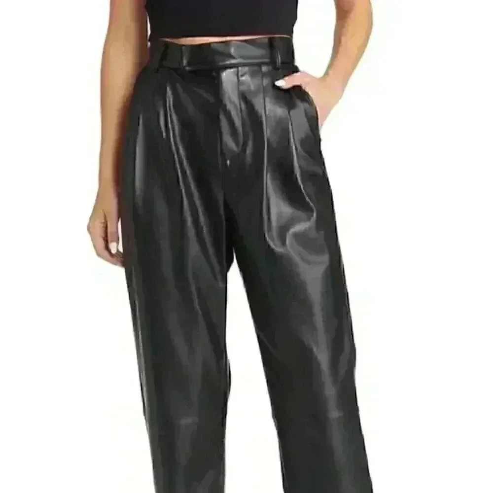 New RAILS JO VEGAN Faux LEATHER PANTS in Black Size 2